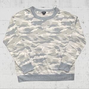 Splendid Blue Camo Long Sleeve Sweatshirt Size Medium